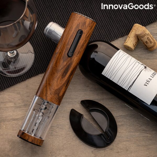 Nabíjacia automatická vývrtka drevený efekt. Corkout InnovaGoods