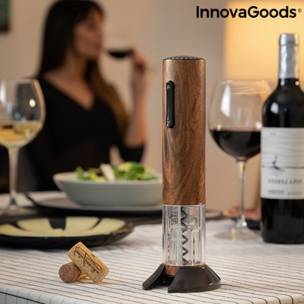 Nabíjacia automatická vývrtka drevený efekt. Corkout InnovaGoods