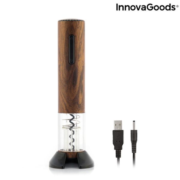 Nabíjacia automatická vývrtka drevený efekt. Corkout InnovaGoods