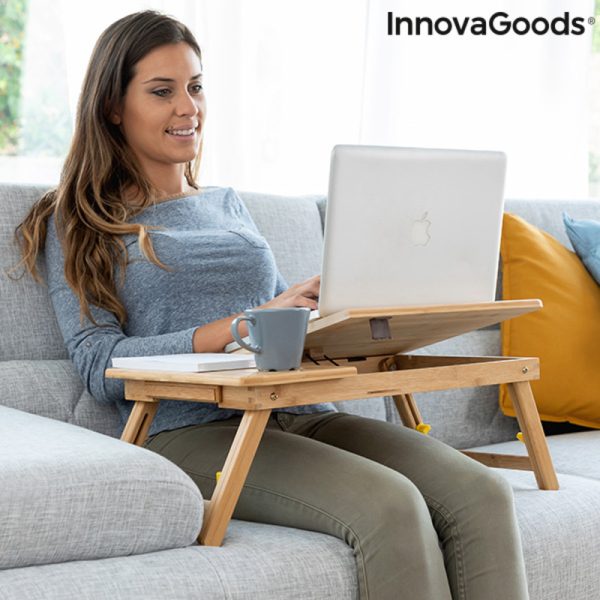 Pomocný skladací bambusový stolík Lapwood InnovaGoods