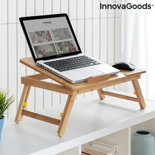 Pomocný skladací bambusový stolík Lapwood InnovaGoods