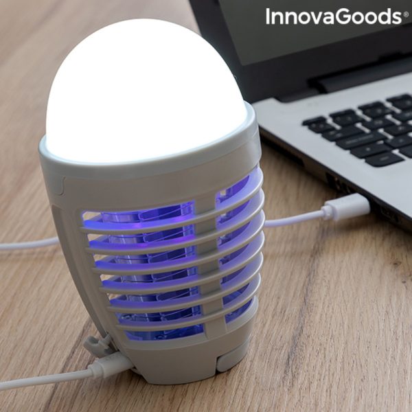 Nabíjacia lampa proti komárom s LED svetlom 2 v 1 Kl Bulb InnovaGoods