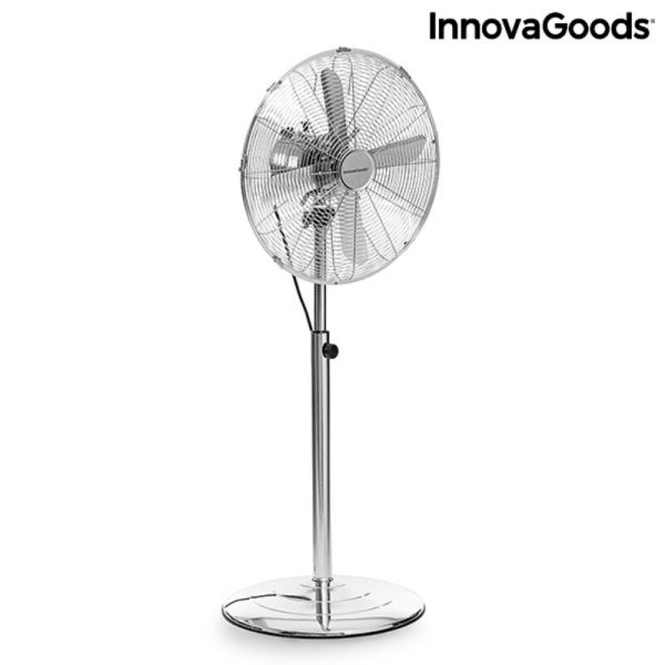 Stojanový ventilátor Chrome Retro InnovaGoods Ø 40 cm 55W
