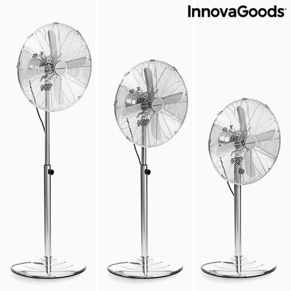Stojanový ventilátor Chrome Retro InnovaGoods Ø 40 cm 55W