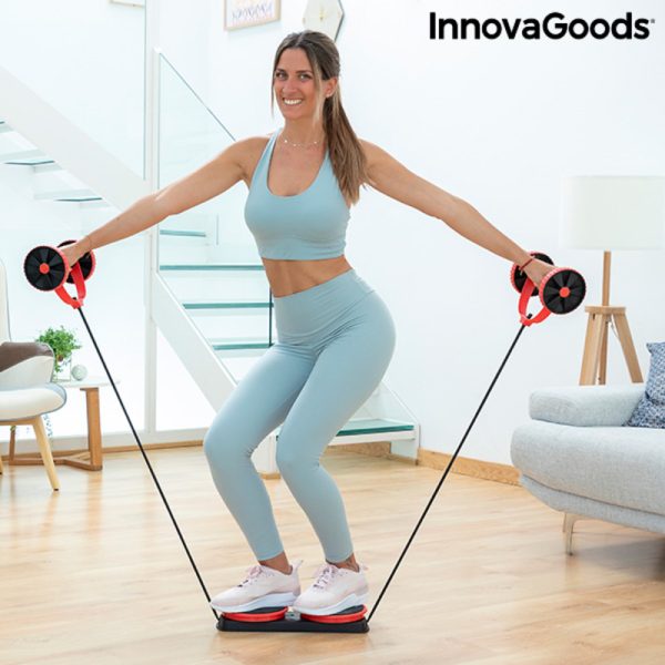 Brušný valec s otočnými kolieskami, elastickými pásmi a návodom na cvičenie Twabanarm InnovaGoods