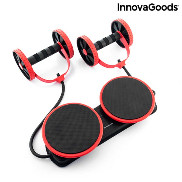 Brušný valec s otočnými kolieskami, elastickými pásmi a návodom na cvičenie Twabanarm InnovaGoods