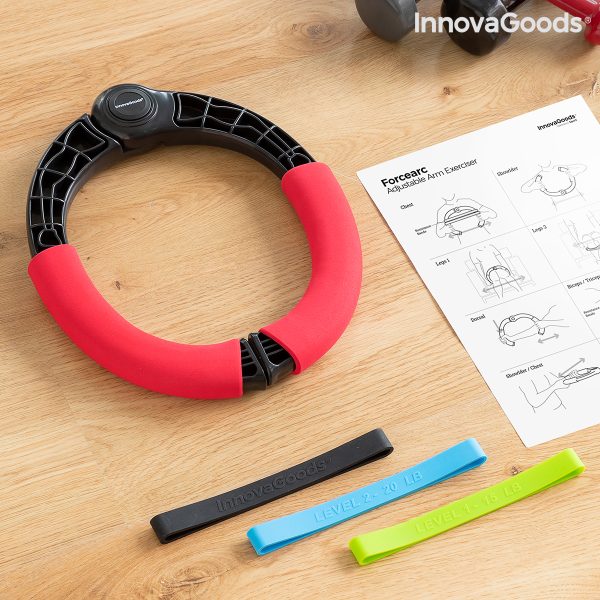 Pomôcka na posilňovanie ramien s odporom a príručkou s cvikmi Forcearc InnovaGoods