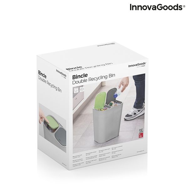 Dvojitý odpadkový kôš na triedený odpad Bincle InnovaGoods