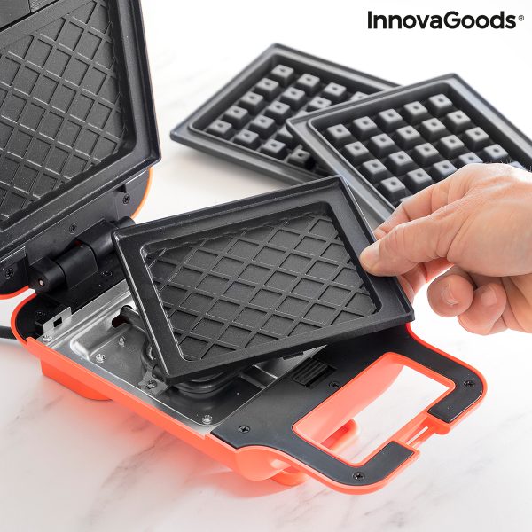 Vaflovač a sendvičovač 2 v 1 s receptami Wafflicher InnovaGoods