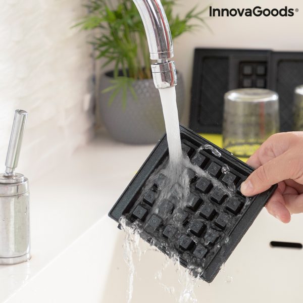 Vaflovač a sendvičovač 2 v 1 s receptami Wafflicher InnovaGoods