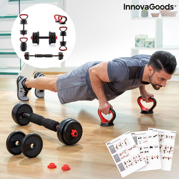 Sada nastaviteľných činiek (závaží) 6 v 1 s návodom na cvičenie Sixfit InnovaGoods