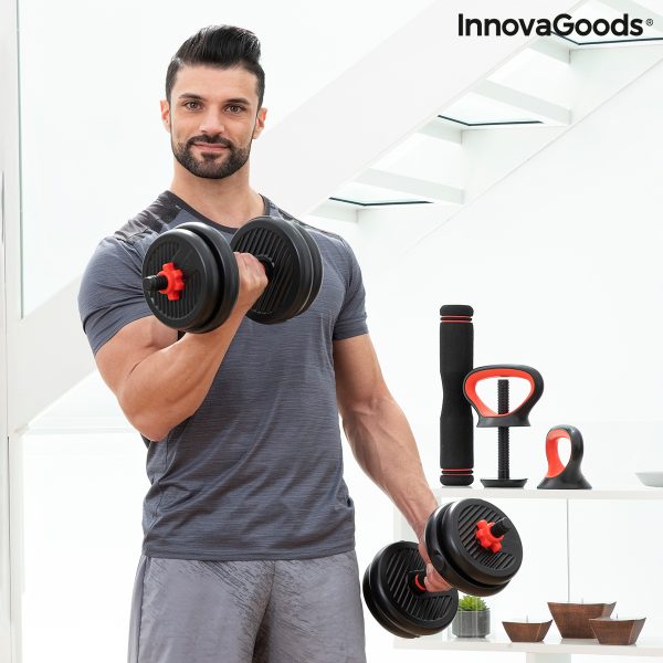 Sada nastaviteľných činiek (závaží) 6 v 1 s návodom na cvičenie Sixfit InnovaGoods