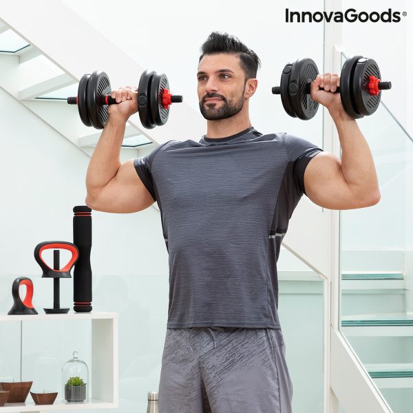 Sada nastaviteľných činiek (závaží) 6 v 1 s návodom na cvičenie Sixfit InnovaGoods