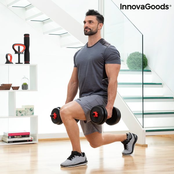 Sada nastaviteľných činiek (závaží) 6 v 1 s návodom na cvičenie Sixfit InnovaGoods