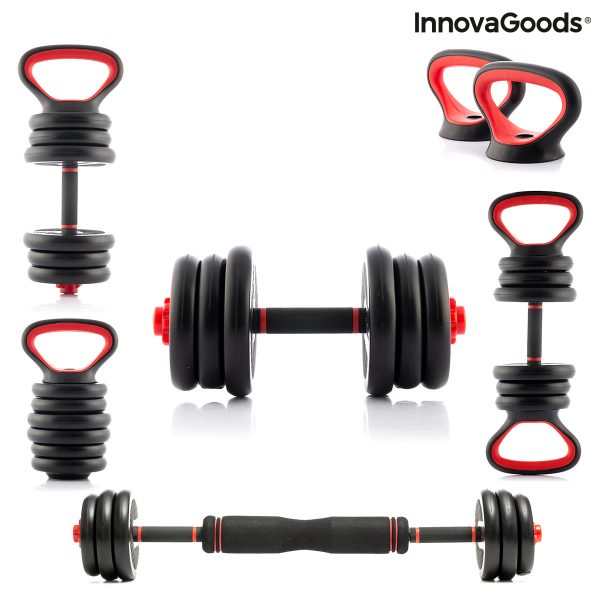 Sada nastaviteľných činiek (závaží) 6 v 1 s návodom na cvičenie Sixfit InnovaGoods