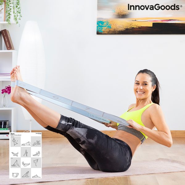 Elastický pás (fitness) na strečing s návodom na cvičenie Stort InnovaGoods