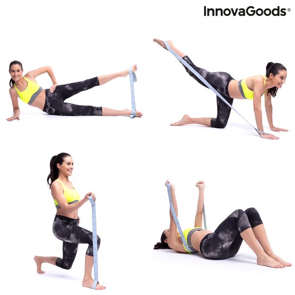 Elastický pás (fitness) na strečing s návodom na cvičenie Stort InnovaGoods