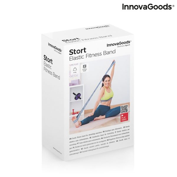 Elastický pás (fitness) na strečing s návodom na cvičenie Stort InnovaGoods