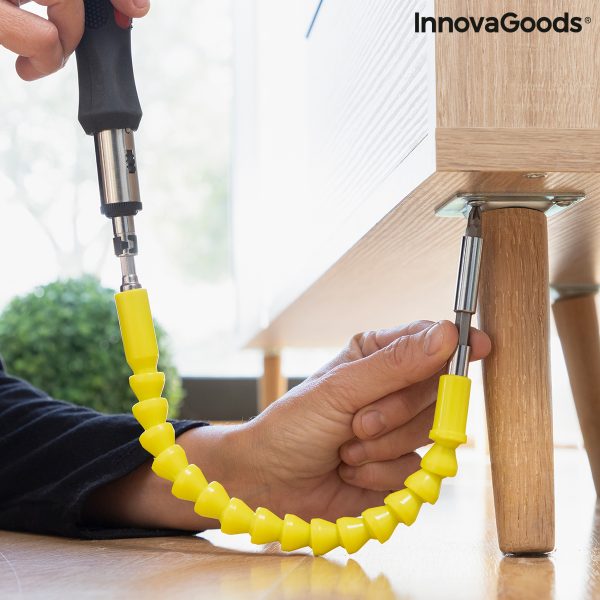 Flexibilný magnetický nadstavec na skrutkovač s príslušenstvom Drillex InnovaGoods