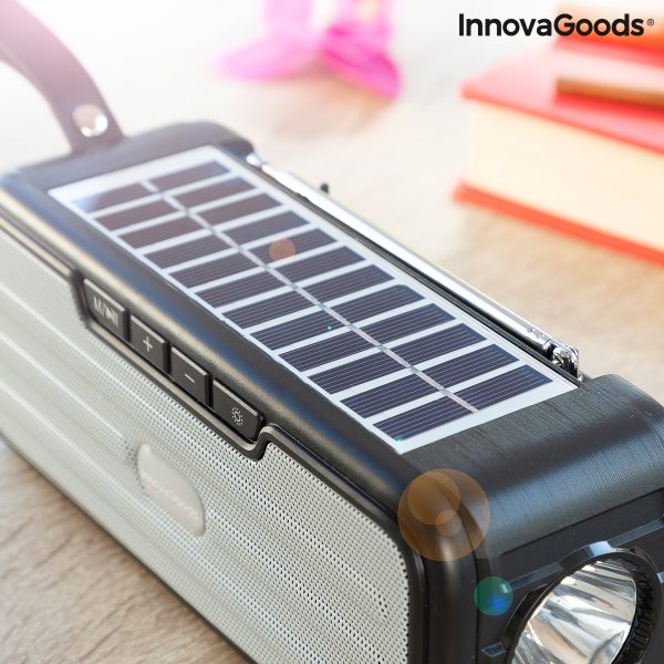 Bezdrôtový reproduktor so solárnym nabíjaním a LED baterkou Sunker InnovaGoods