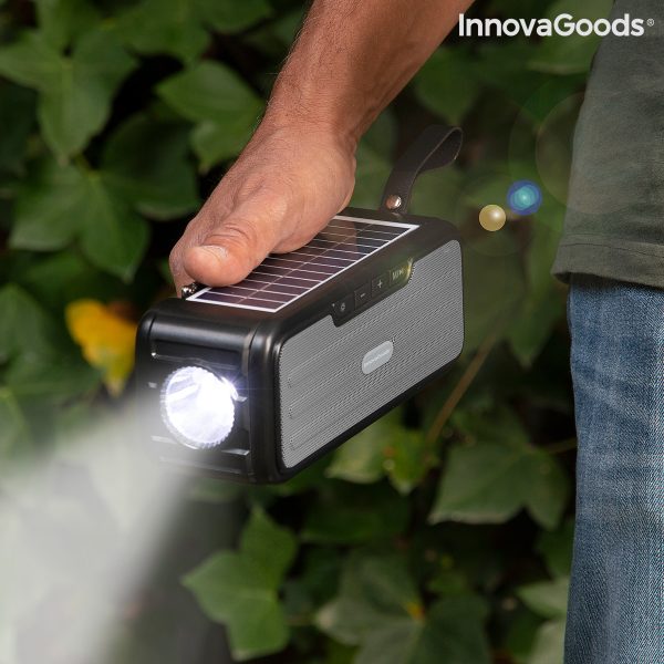 Bezdrôtový reproduktor so solárnym nabíjaním a LED baterkou Sunker InnovaGoods