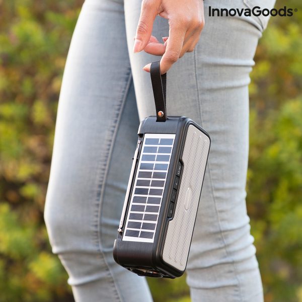 Bezdrôtový reproduktor so solárnym nabíjaním a LED baterkou Sunker InnovaGoods