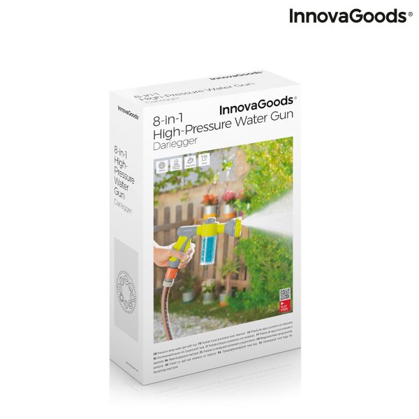 Vysokotlaková vodná pištoľ 8 v 1 s nádržou Dariegger InnovaGoods