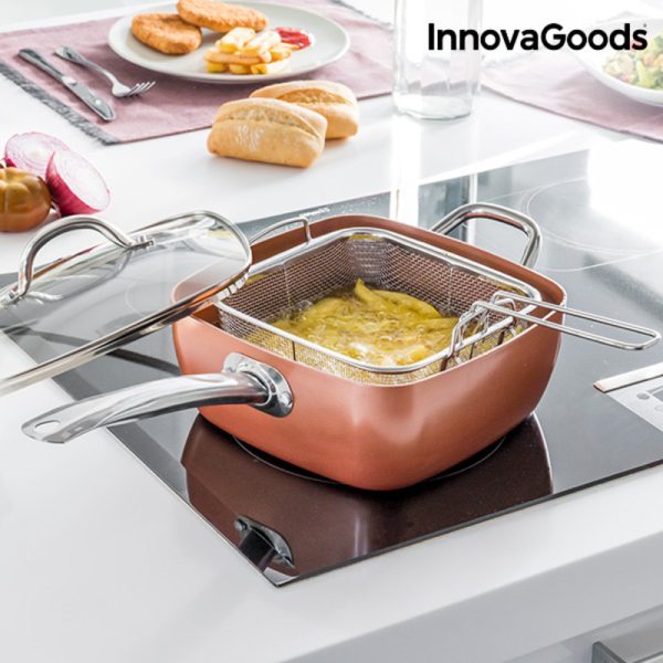 Univerzálny Set s Panvicou 5 v 1 Copper Coppans InnovaGoods 4 Kusy