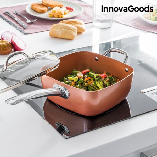 Univerzálny Set s Panvicou 5 v 1 Copper Coppans InnovaGoods 4 Kusy