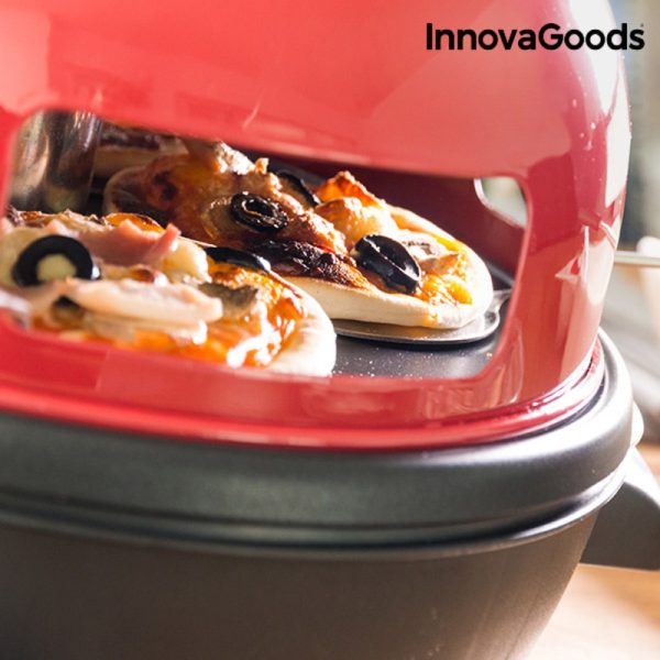 Elektrická Rúra na Mini Pizze s Knihou Receptov Presto! InnovaGoods 700W Červeno-čierna