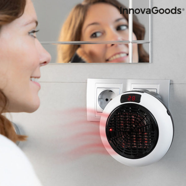 Keramický Teplovzdušný Ventilátor do Zásuvky s Diaľkovým Ovládaním InnovaGoods
