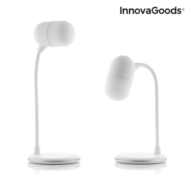 LED lampa s reproduktorom a bezdrôtovou nabíjačkou Akalamp InnovaGoods